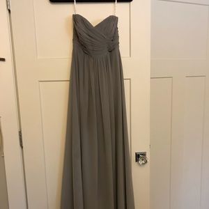 Long Grey Bridesmaid dress